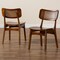 Baxton Studio Tafari Mid-Century Modern Walnut Brown Finished Wood and Rattan 2-Piece Dining Chair Set 239-2PC-13414-ZORO - alternate 6
